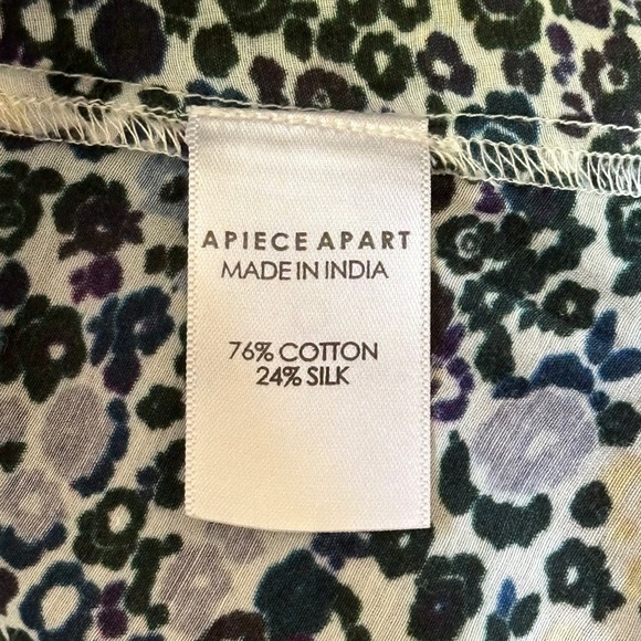 Apiece Apart Everlasting Blouse in Floral Navy - Picture 9 of 13